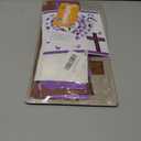 BeYumi Easter Cross Bulletin Board - 95Pcs Jesus Forgiven Risen Cross Christian Bulletin Border Set Purple 3D Butterfly Cutout Plaid Border Trim Sunday School Classroom Church Chalkboard Decoration