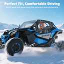 Ehaho Soft Upper Doors Compatible with Can Am Maverick X3, Upper Windows Fit with Side Mirror, Upgrade Waterproof Zippers Cab Enclosures Windshield for 2017-2025 Can Am Maverick X3 2-Seater(Black)