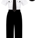 Kids Pilot Costume for Boys Airline Captain Pilot Uniform for Boys’ Career Day Dress Up Airline Costume Gifts, Large