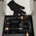 5 in 1 Blow Dryer Brush, Upgrade Hair Dryer Brush Air Curler Air Curling Wrap Styler, Detachable Hot Air Brush Negative Ion Curling Brush Iron, Hair Styling Tools for Drying Curling Straightening (Black Gold)