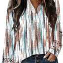 Magritta Womens Long Sleeve Casual Tunic Tops 2025 Winter Loose Dressy Shirts V Neck Flare Blouses