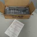 Liuoud 5 Pack Shower Caddy Organizer Rack Shelf for Inside Shower, Self Adhesive Bathroom Wall Storage Basket Rustproof Stainless Steel Large Capacity Shampoo Holder, Grey