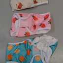 Jollywoods 3 Pack Washable Female Dog Diaper Onesie Sanitary Pantie with Adjustable Suspender, Reusable Fixed Doggie Diapers, Super Absorbent Leakproof for Small Medium Large Dog in Heat Cycle Large(13"-21" Waist)
