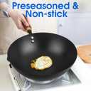 Souped Up Recipes 10 Inch Carbon Steel Wok For Electric, Induction and Gas Stoves (Lid and User Guide Video Included)