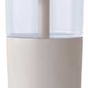 REDUCE Aspen 20 oz Vacuum Insulated Glass Tumbler with Lid & Extra Wide Straw - Keeps Drinks Cold for 12 Hrs - Ideal for Iced Coffee, Smoothies & Boba - Dishwasher Safe, Soft Base - Sand