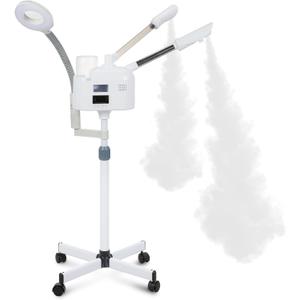 VARIPOWDER 3 in 1 Professional Facial Steamer for Face with Hot & Cold Nozzle 5X Magnifying Lamp Facial Steamer for Esthetician vaporizador Facial Use at Home or Spa