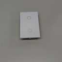 WiFi Smart Wall Touch Light Switch Glass Panel Wireless Remote Control by Mobile APP Anywhere Compatible with Alexa,Timing Function No Hub Required (Wall Switch 2 Gang)