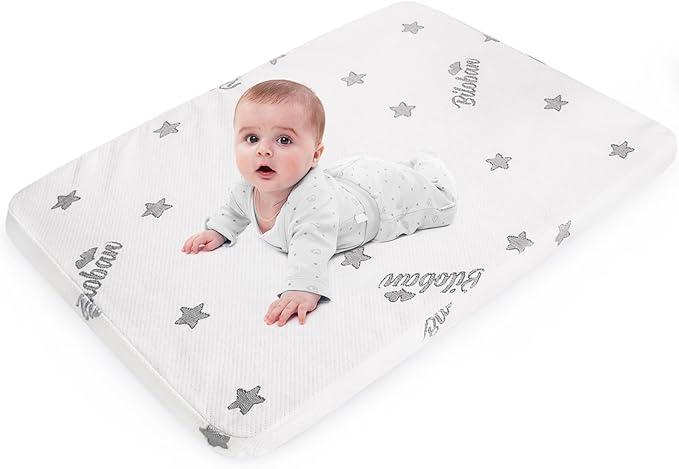 Bassinet Mattress Pad 25 x 36 Compatible with Dream On Me Nest/Zoom Portable/Zodiak, Pamo Babe Portable, Cosco Portable and Baby Trend, Waterproof Breathable Baby Foam with Removable Zippered Cover