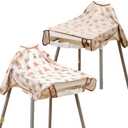 Happy Flute Long Sleeve Baby Bib-Mess Proof Baby Feeding Bibs with Adjustable Design for Babies during Eating or Highchair (Bear)