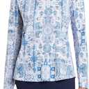 Tribal Women's L/S Mock Neck Top-Riviera XS
