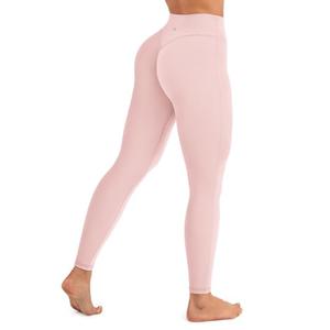 AFFOLE Yoga Pants Women Fashion High Waist Legging Stretch Scrunch Butt Casual Workout Sweatpants Spring Summer Fall Winter Pink