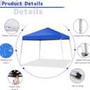 Pop-up Canopy Tent, 10x10 Foot, Slant Legs with Carrying Bag, Gazebo Shelter for Patio Deck Garden and Beach, 8x8 Foot Cover Included, Blue