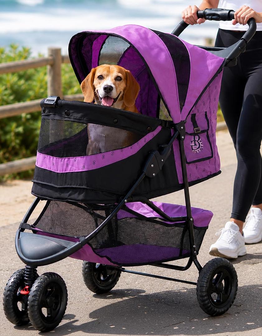 Pet Gear No-Zip Special Edition 3 Wheel Pet Stroller, Northern Lights | Zipperless Entry, Easy One-Hand Fold, Removable Liner, Cup Holder, For Cats/Dogs