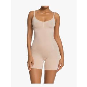 SHAPERX Shapewear for Women Tummy Control Open Bust Thigh Slimmer Body Shaper 2XL Beige
