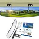 BETOOLL 16.5" Wide Rear View Convex Golf Cart Mirror for EZ Go, Club Car, Yamaha