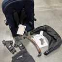 UPPAbaby RumbleSeat V3 Second Lower Seat - Compatible with Vista V2 and Vista V3 - All-Weather Seat + Magnetic Buckle Adapters Included - Noa (Navy/Carbon Frame/Saddle Leather)