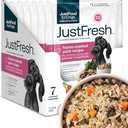 JustFoodForDogs JustFresh Home-Cooked Pork Dog Food with No Preservatives, Resealable Package, Human Grade Wet Dog Food, 12 oz - 6 Pack, Best By: April 07, 2027