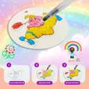 HICFRWE Magic 3D Foam Texture Painting Kit 56 Pcs Puffy Painting Kit Included 12 Colors Acrylic Maker Pen, 2 Water Brush Pen, 3D Drawing Magic Canvas Sponge, Christmas Stocking Stuffers Gifts