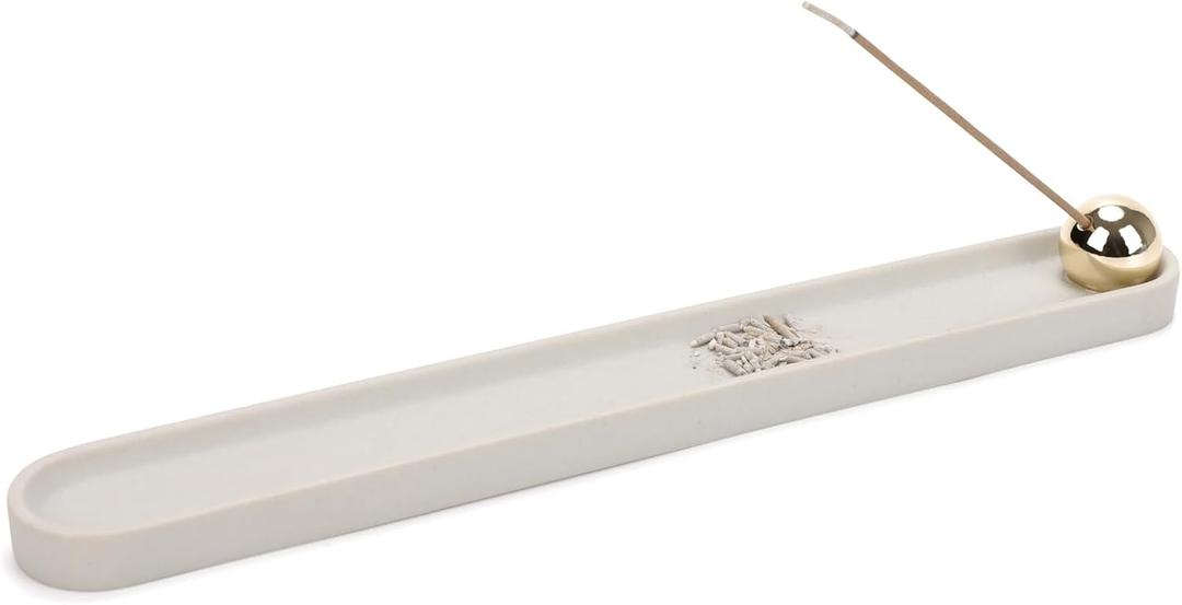 Incense Holder, 9.13" Resin Incense Holder for Sticks,Non-Slip Base, Handmade Incense Burner for Meditation Yoga SPA,Home Office Table Decor