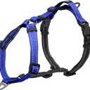 Dog Harness,Adjustable No Pull Dog Harness,Y-Shaped Design,Buckle-Neck Balance Harness with Reflective, Ideal for Dog Training Hiking, Easy Walk Harness,Durable High-Tensile Nylon-Blue-M