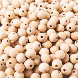 200pcs 12MM Wood Beads Natural Unfinished Round Wooden Loose Beads Wood Spacer Beads for Craft Making Decorations and DIY Crafts (12mm)
