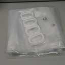 EurCross Clear Shower Curtain Liner Short Length 68 inches with 5 Magnets and Hooks, Waterproof PVC-Free 9G Heavy Duty PEVA Shorter Transparent Shower Curtain 72 x 68 inch