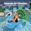 JOYIN Inflatable Peacock Pool Float - Giant Peacock Fun Beach Floaties, Pool Party Decorations Adult Size Inflatable Animal Summer Swim Pool Raft Lounge for Adults