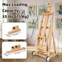 Falling in Art Studio H-Frame Easel with Tilting & Flat Position, Natural, 77 inches