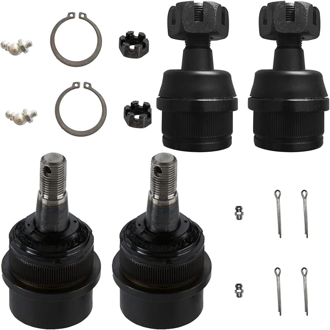 4 Pack Ball Joints Front Upper and Lower Kit K3134 K3185 for Jeep Wrangler 2007-2017, for Jeep Grand Cherokee 1999-2004, for Jeep Wrangler JK 2018, Suspension Ball Joint Kit