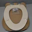 Mayfair Padded Toilet Seat, Cushioned Soft Vinyl over Wood Core Seat, Secure Hinges, Easy Clean, Made in USA, Elongated, Bone