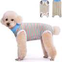FEimaX Dog Surgery Recovery Suit Female and Male Spay with Pee Hole, Pet Body Suits for Puppy After Spayed, Neuter Surgical Onesie for Small and Medium Dogs Cats, Alternative Bandages E-Collar & Cone