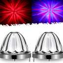 Partsam 2Pcs LED Glass Watermelon Lights, Clear Lens Marker Lights Turn Signal for Semi Truck, Compatible with Freightliner Kenworth Peterbilt
