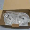 Ribbed Glass Tumbler with Lid and Straws, Resuable Ice Coffee Cups, To Go Iced Coffee Cups for Water, Smoothie, Matcha, Iced Tea Fruit Juice, Clear, 13oz, Set of 2