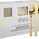 WDF300 Pieces Gold Plastic Silverware - Heavy Duty Disposable Gold Cutlery Set Plastic Gold Silverware Set Plastic Includes 100 Forks, 100 Spoons, 100 Knives for Party