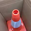 RELIANCER 4 Pack 18" Traffic Cones,Weighted Parking Cones,Orange Road Safety Cone w/ 4" Reflective Collars,Heavy Duty Construction Cone for Traffic Control,Crowd Control,Driving Training,Parking Lot