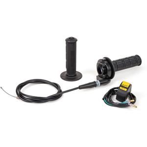 PUCKY New 7/8" 22mm Twist Throttle Accelerator Handle Grips and Cable Set with Kill On Off Switch for 50cc 110cc 150cc 250cc Mini Bike ATV Quad Pit Bike Dirtbike (black out)