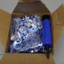 12 Pack 12 Inch Glow in The Dark LED Beach Ball Jumbo Confetti Glitters Inflatable Ball Swimming Pool for Party Pool Summer(Blue)