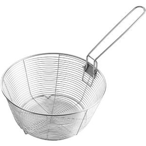 Stainless Steel Deep Fryer Basket – Detachable Handle, Round Wire Mesh for French Fries, Chips & Food Serving – Food Grade, Dishwasher Safe (8 Inch)