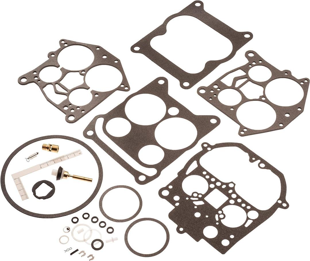 18-7095 Carburetor Rebuild Kit Compatible with Rochester Quadrajet 4mv Marine Carburetor Rebuild Kit for Mercruiser OMC Volvo W/Float
