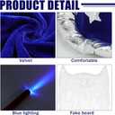 Ramede 4 Pcs Wizard Costume Include Wizard Hat Cloak Beard and Wand for Halloween Party Costume, 47.2"