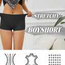 CUTE BYTE Womens Seamless Boy Shorts Underwear Soft Stretch No Show Boxer Shorts Briefs Panties for Ladies 4 Packs (M)