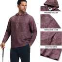M MAELREG Hoodies for Men Golf Soft Hooded Sweatshirts Dry Fit Lightweight Casual Midlayer Print Mens Hoodies Pullover (L)