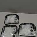 MODENGKONGJIAN TSA Approved Toiletry Bag, 3 Pcs Clear Toiletries Bags Quart Size Travel Makeup Cosmetic Bag for Women Men, Carry on Airport Airline Compliant Bag (Black)