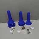 Cagemoga 6 Pieces Collapsible Stadium Horn 24 Inch Plastic Trumpet Horn Stadium Horn Noise Maker for Sporting Events Sports Themed Party Supplies (Blue)