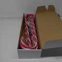 Joiedomi 28" Christmas Candy Cane Pathway Markers, 12 Packs Pinstripe Yard Decor with 108 Warm White Lights for Indoor and Walkway Outdoor Decorations