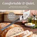 COOK WITH COLOR Electric Knife, 100W Power, Dual Stainless Steel Blades for Precise Cutting, Ergonomic Handle, Low Noise and Vibration, Ideal for Bread, Meat, and Vegetables, Cream
