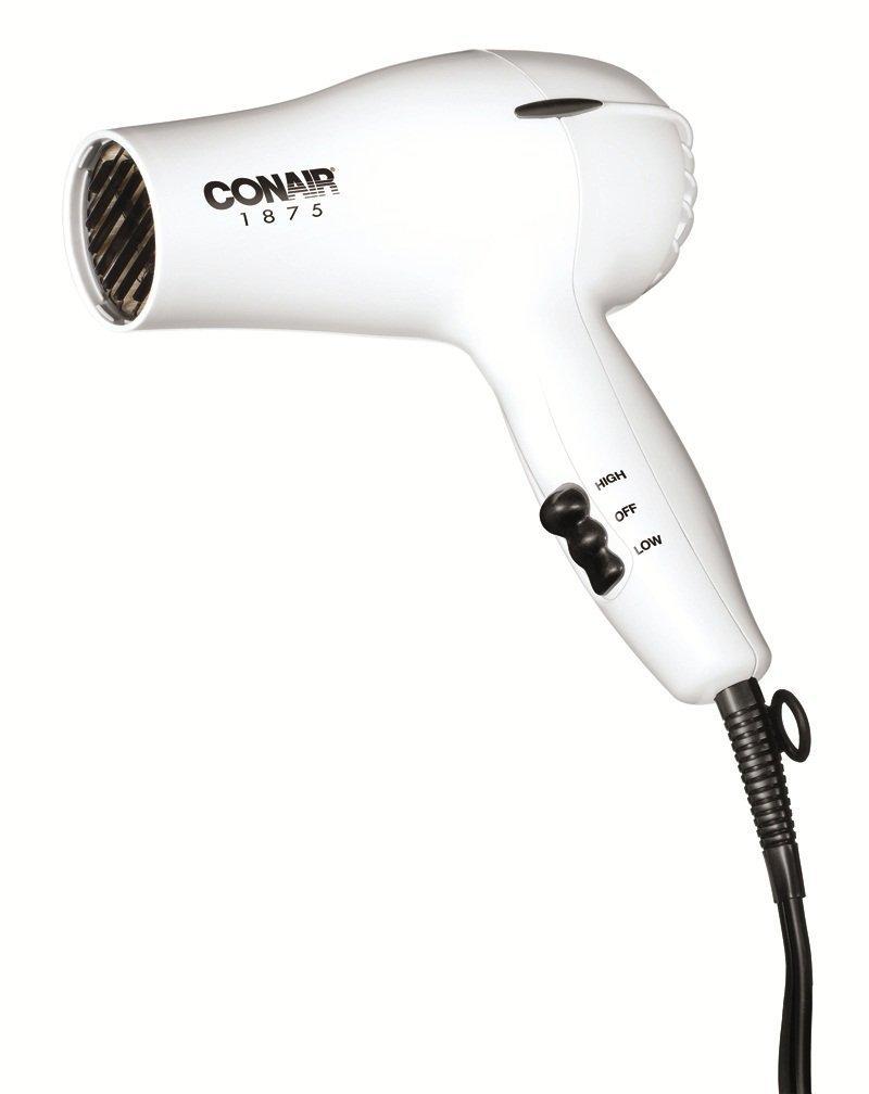 Conair Hair Dryer, 1875W Mid-Size Blow Dryer, White (1 Count (Pack of 1))