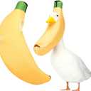 Coume Banana Porch Goose Outfit Summer Clothes for 23" High Cement or Plastic Goose for Lawn Clothing Porch Garden Yard Costume Duck Decorations Halloween Decor