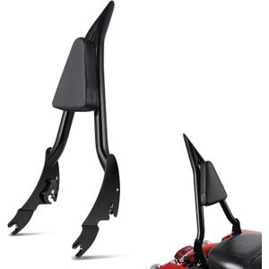 Benlari Sissy Bar Backrest, Integrated Passenger Backrest, Quick Release Detachable Sissy Bar Fit for Harley Davidson Touring Street Glide Road Glide Road King Electra Glide 2009-2024 (Black, 30inch)