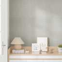 WESTICK Gray Grasscloth Peel and Stick Wallpaper Neutral Textured Wallpaper Self Adhesive Grey Contact Paper for Cabinets Grasscloth Wallpapers Faux Linen Modern Wall Paper for Bedrooms 15.8" x 394"